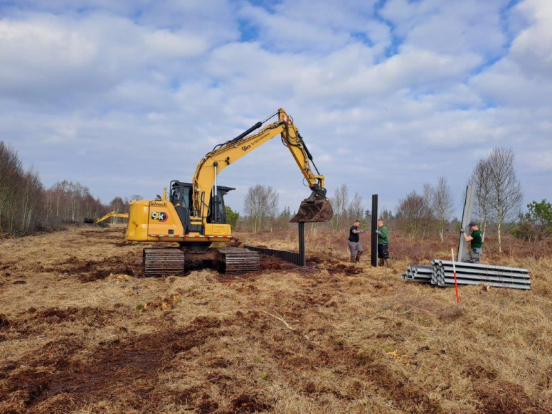 Einbau Spundwände Drücken Fünf Seen
